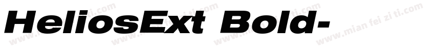 HeliosExt Bold字体转换